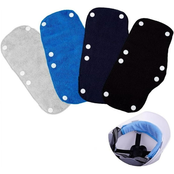 8Pcs Cotton Washable Hard Hat Sweatband 4 Colors Reusable Hard Hat Liner Cotton Helmet Sweatband with Snap Buttons Hard Hat Accessories for DIY Helmet Comfor DIY ter Pad