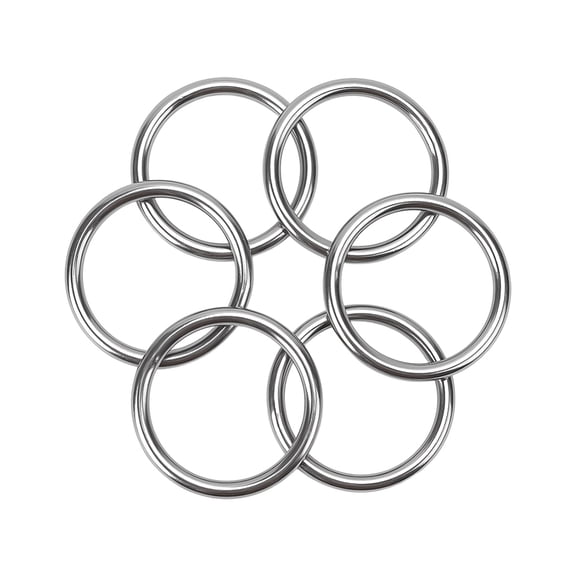 8Pcs Craft Metal O Rings 304 Stainless Steel Round Linking Ring Welded Multi Purpose O Rings Hanging Strap Slings