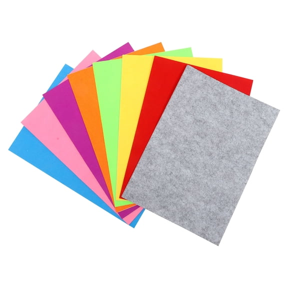 8 Pieces Colorful Craft Felt Sheets with Adhesive Backing for Fabric Crafts and Projects
