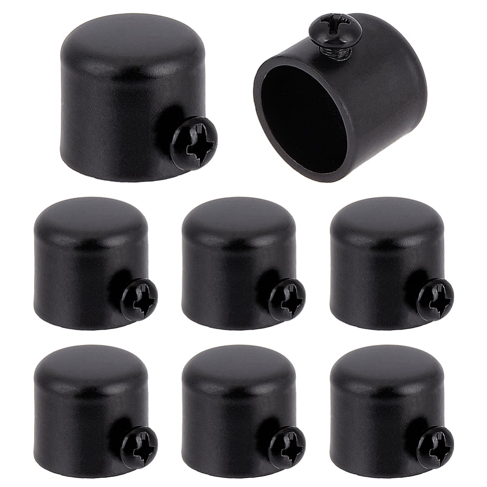 8Pcs Curtain Rod Ends Iron Drapery Pole End Plug Window Curtain Rod End ...