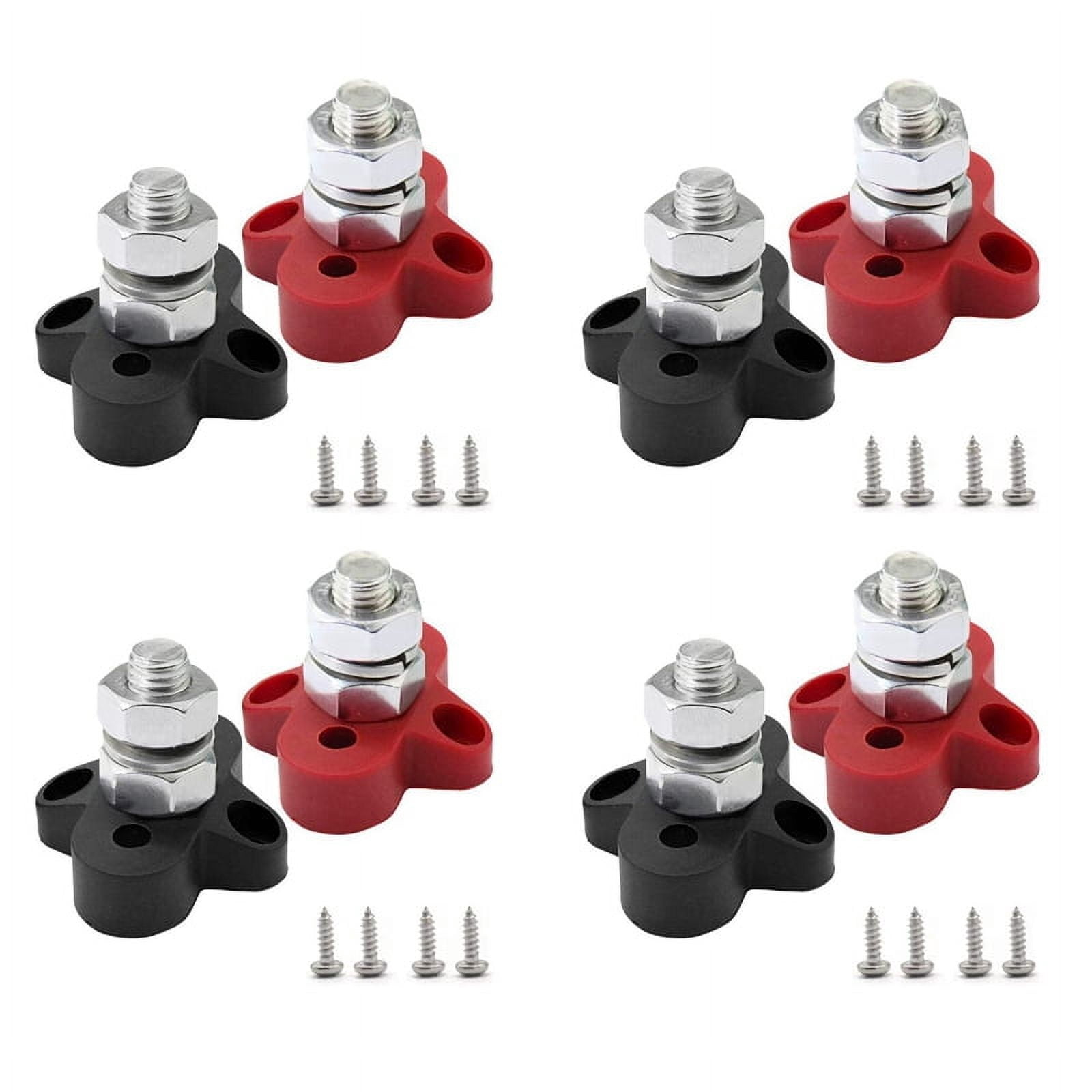 8Pcs DC 48V 150A BusBar M10 Terminal Block Studs Battery Power ...