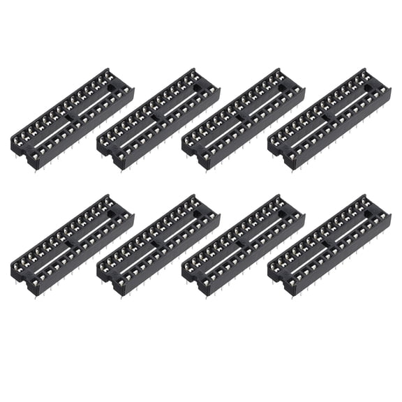 8Pcs DIP IC Chip Socket Adapter 28 Pin 2.54mm/0.1" Pitch