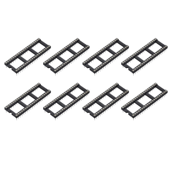 8Pcs DIP IC Chip Socket Adapter 40 Round Pin 2.54mm/0.1" Pitch