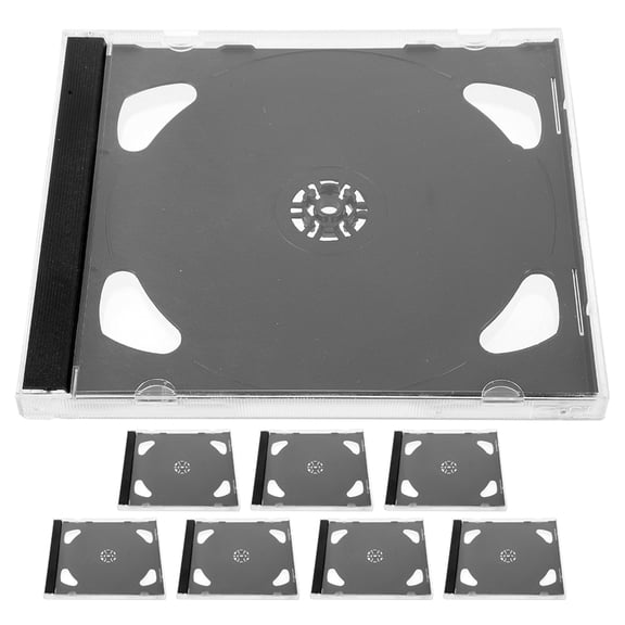 Pawsdot 8Pcs Portable Cd Cases Transparent Plastic Scratch Protection Storage Organization for Music Lovers