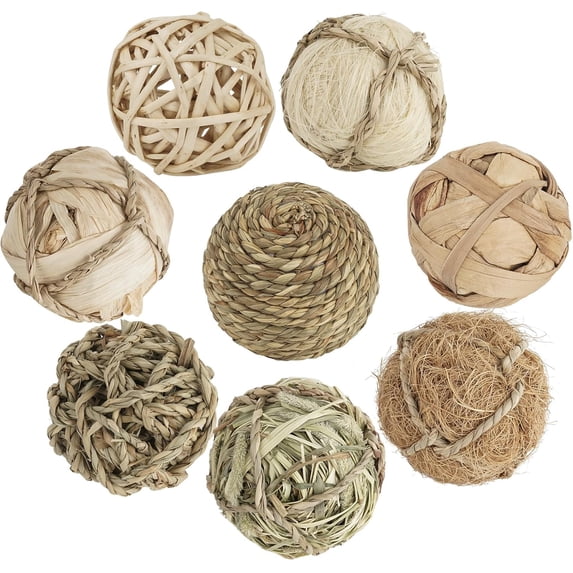 8Pcs Decorative Balls for Bowls Rustic Decorative Balls Farmhouse Decor Orbs Wicker Bowl Fillers for Home Decor