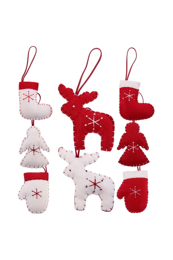 8Pcs Decorative Keychains Wear-resistant Bag Pendants Hanging Christmas Ornament Keys Accessory