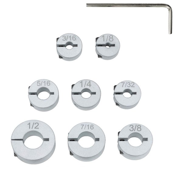 8Pcs Depth Stop Collar Fixed Drill Bit Holder Split Rings for Drilling Wood Hole