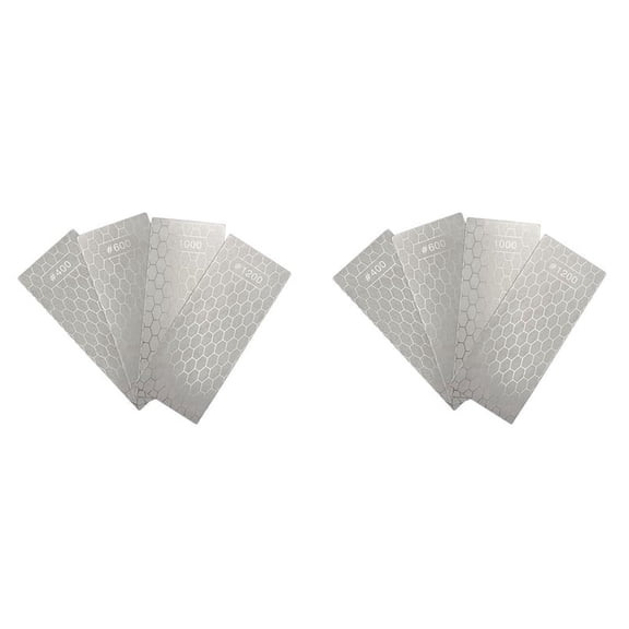 8Pcs Diamond Sharpening Stones,with Non-Slip Mat, 400/600/1000/1200 Grit, Whetstone Honeycomb for Kitchen Sharpening,8 x Sharpening Stones