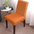 thumbnail image 1 of 8Pcs Dining Chair Covers Protector Stretch Removable Seat Cushion Slipcover, Abstract Modern Orange Wave Line Washable Seat Cover Spandex for Dining Room Restaurant Hotel, Geometric Pattern Art, 1 of 6