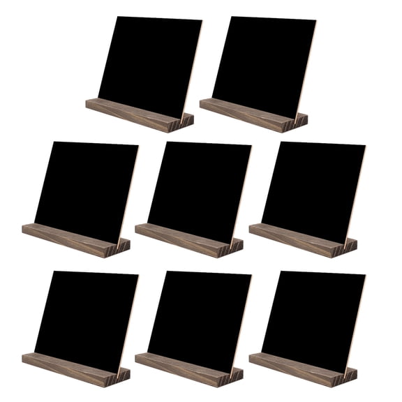 8Pcs Double Sided Chalkboard Sign Small Blackboard with Stand Tabletop Message Board for School Wedding Birthday