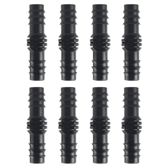 8Pcs Drip Irrigation Barbed Coupling Fittings Kits Drip Line Couplings for 1/2inch Tubing 16MM Barbed Connectors