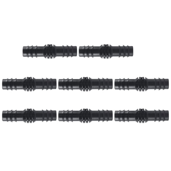 8Pcs Drip Irrigation Barbed Coupling Fittings Kits Drip Line Couplings for 1/2inch Tubing 16MM Barbed Connectors