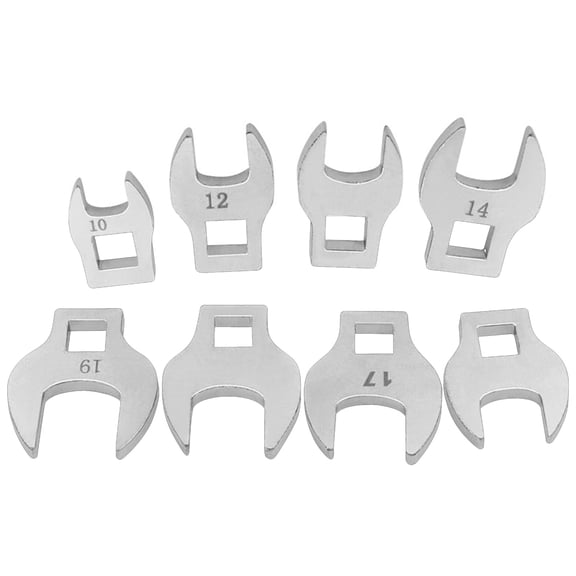 8Pcs Drives Crowfoot Wrench Crow Foot Open End Spanner Wrenches Key for Mechanics Access Fasteners in Tight Space