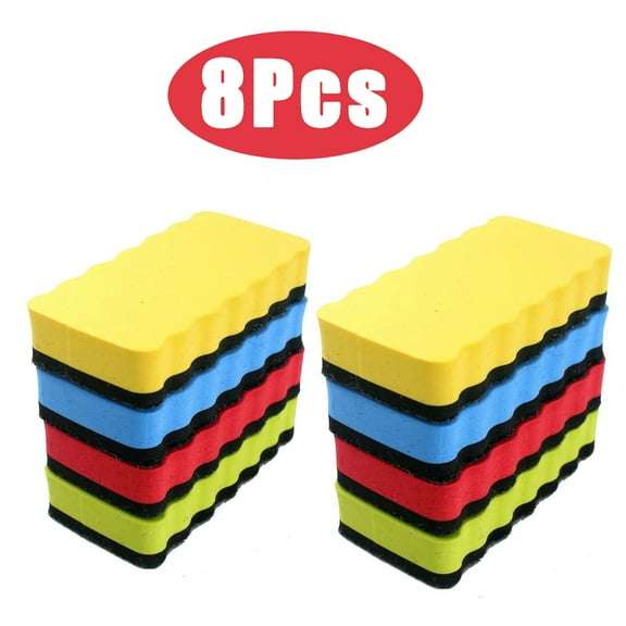 8Pcs Dry Erase Erasers , Magnetic Whiteboard Eraser For Magnetic Glassboard, Whiteboard, Refrigerator
