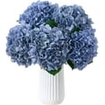thumbnail image 1 of 8Pcs Dusty Blue Fake Flowers Silk Hydrangea Artificial Flowers Bouquets Faux Hydrangea Stems for Home Table Centerpieces Wedding Party Decoration, 1 of 14