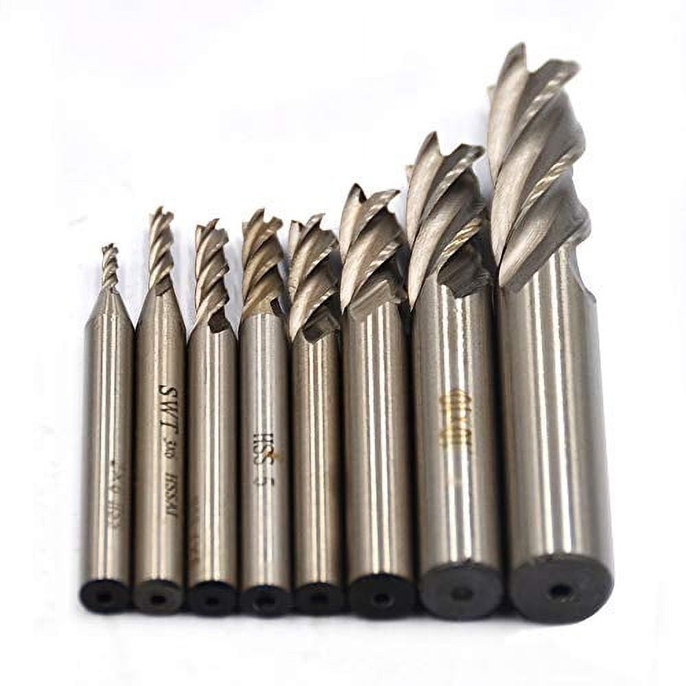 8Pcs End Mill Bits HSS CNC End Mill Cutter Drill Bits for Wood ...