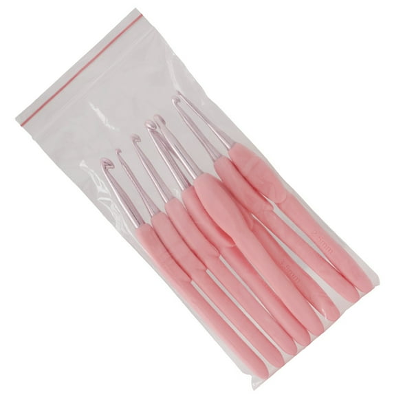8Pcs Ergonomic Crochet Hook 8 Size Long Handle Crochet Hook for Hobbyist Knitting Sweater Scarves, Bag, Socks and Hat