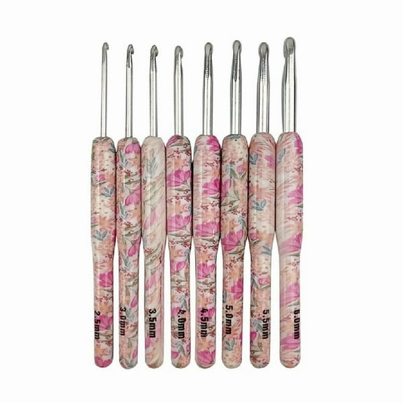 8Pcs Ergonomic Crochet Hook Knitting Crochet Hook for Beginner 2.0mm-6mm