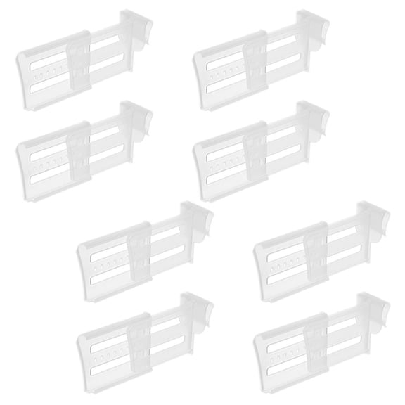 Expandable Refrigerator Side Door Partitions 8 Pieces Transparent PP Material for Fridge