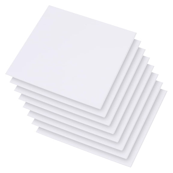 8Pcs Expanded PVC Plastic Sheets 11.69x11.69" Rigid White PVC Foam Sheet 3mm Thick Craft Foam Paper Square PVC Board Sheets for Crafts and Arts