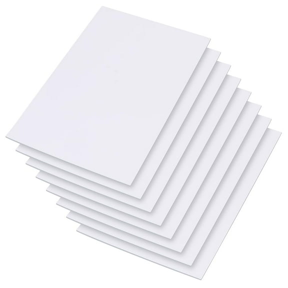 8Pcs Expanded PVC Plastic Sheets 11.81x7.85 Inch Rigid White PVC Foam Sheet 3mm Thick Craft Foam Paper PVC Board Sheets