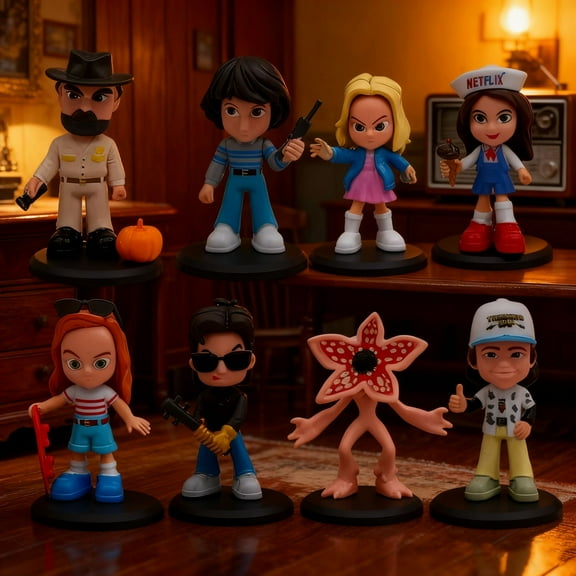 8Pcs Exquisite Stranger Action Figures, Attractive Stranger Figures Collectable Toys for Fans Gifts, Perfect for Display and Collect, Ideal Gifts for Birthday Christmas New Year