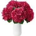 thumbnail image 1 of 8Pcs Fake Flowers Silk Hydrangea Artificial Flowers Bouquets Faux Hydrangea Stems for Home Table Centerpieces Wedding Party Decoration, 1 of 12