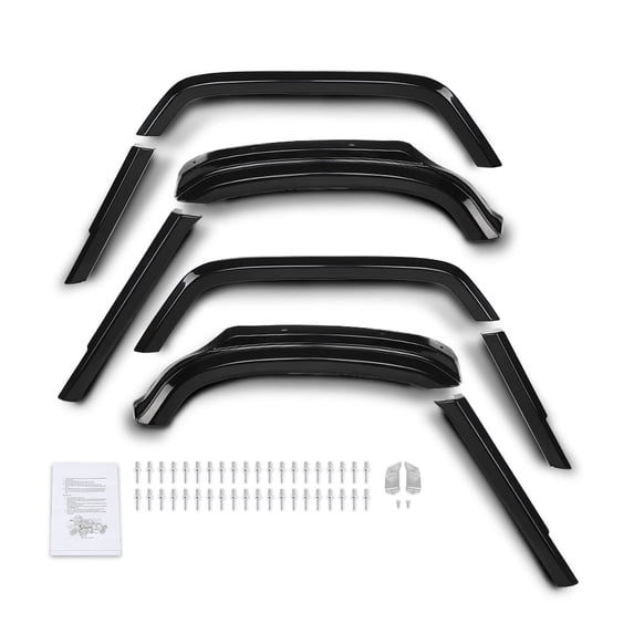 8Pcs Fender Flares overfender W/ hardware Fit For Hummer H1 / Humvee / HMMWV