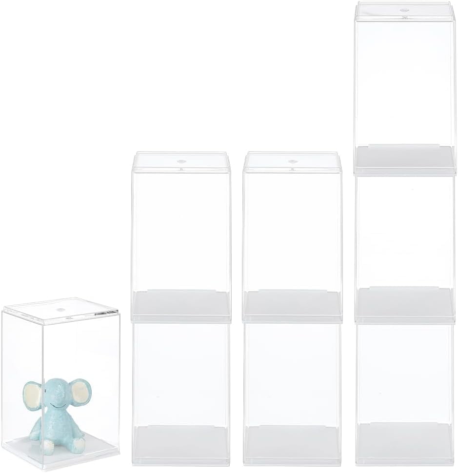 8Pcs Figures Display Case 2.5x2.2x4Inch Stackable Plastic Box Model ...