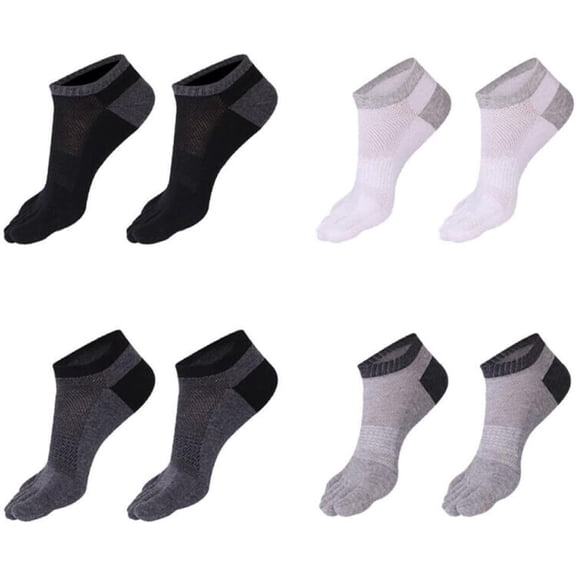 8Pcs Five Toe Socks Finger Socks Separated Toe Socks Big Toe Socks Women no Show Socks Low Cut Toe Socks Sports Socks Mens Comfy Slippers Men and Women Summer Cotton Casual Shoes