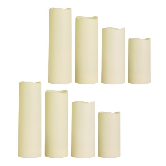 8Pcs Flameless Battery Operated Pillar LED Atmospheres Lamp with Timer and Remote Enduring