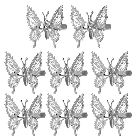 8Pcs Fluttering Butterfly Clip Metal Moving Butterfly Hair Clip Butterfly Hair Barrettes Hair Styling Clip Jewelry