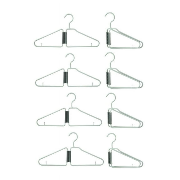 8Pcs Foldable Hangers, Plastic Foldable Hangers, (Green)