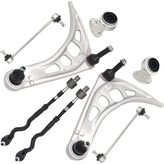 8Pcs Front Suspension Kit Lower Control Arms Set Compatible With BMW E46 318i 320i 323Ci 328i 328Ci 323i 325i 325Ci 330i 330Ci RWD 1999-2006