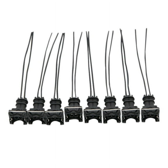 8Pcs Injector Connector Wiring Plugs Clips for EV1 OBD1 Pigtail Cut & Splice