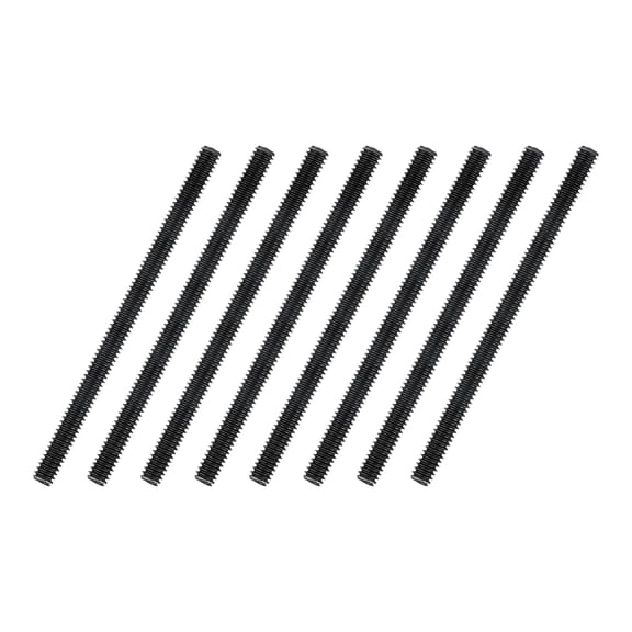 8Pcs Fully All Threaded Rod, 1/4" Thread 20 Pitch 4" Length Carbon Steel Long Threaded Screw