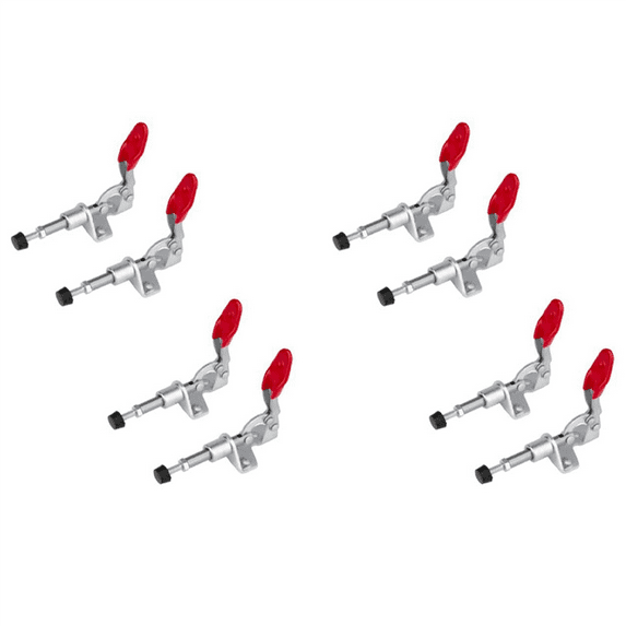8Pcs GH-301AM 45Kg Toggle Clamp Quick Release Pull Action Vertical/Horizontal Type Clamps Hand Tool for Woodworking