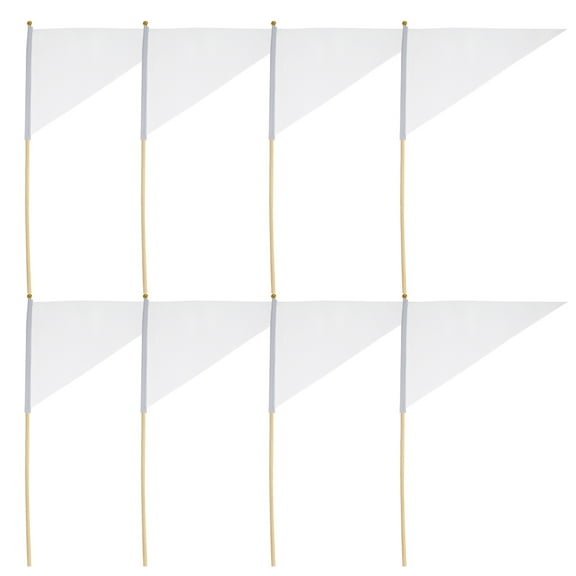 VERDANVERSE Camping Marking Flags 8Pcs White Polyester