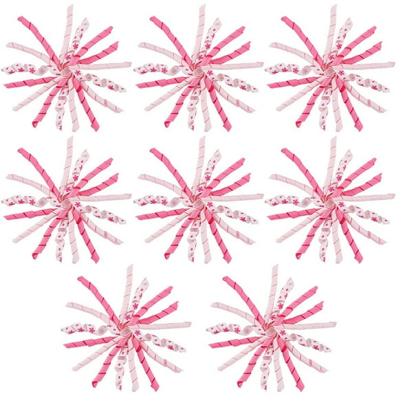 8Pcs Gift Wrapping Bows Bulk Twist Tie Cloth Flower Pattern Self Adhesive Burly Ribbon Bows Wedding Party Favor Birthday Treat Gift Bags