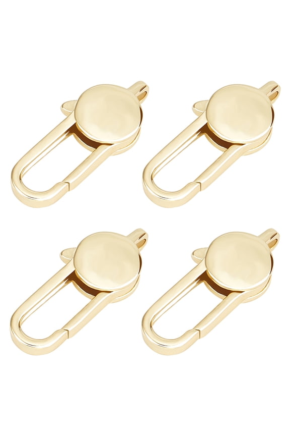 8Pcs Gold Brass Lanyard Snap Hook Keychain Hook Clip Key Chains Connector Trigger Clasps Oval Lobster Claw Clasps for Key Ring Making Handmade