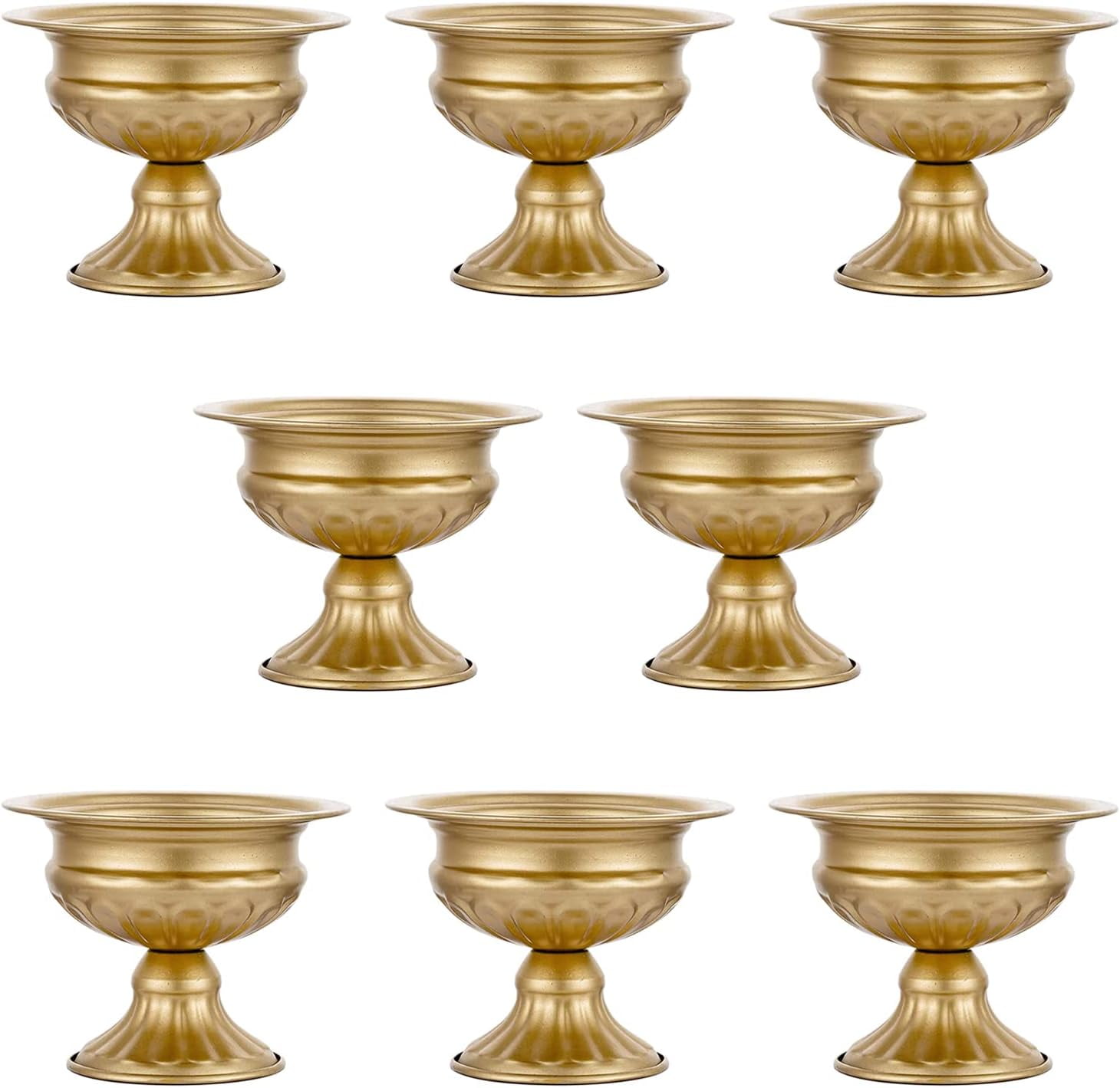 8Pcs Gold Vases for Centerpieces, 4.72in Centerpieces for Table Mini ...