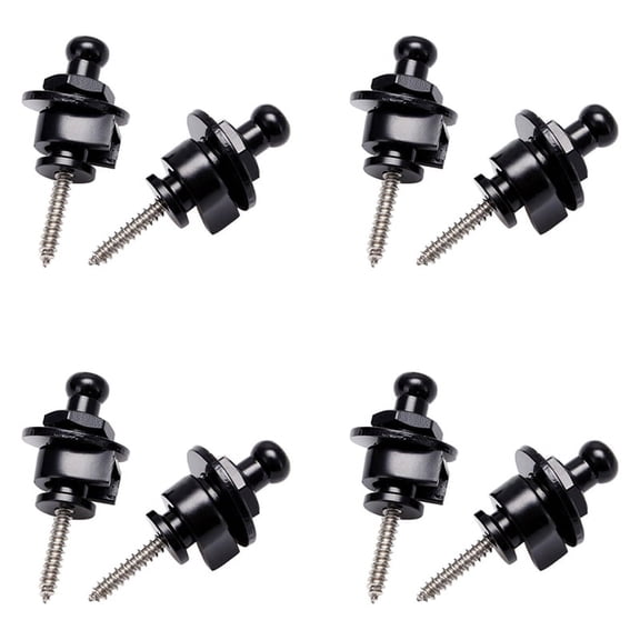 8Pcs Guitar Strap Lock Pin Peg Buttons Skidproof Straplock Guitar Bass Parts Hot,8PCS Guitar Strap tail nail,Black
