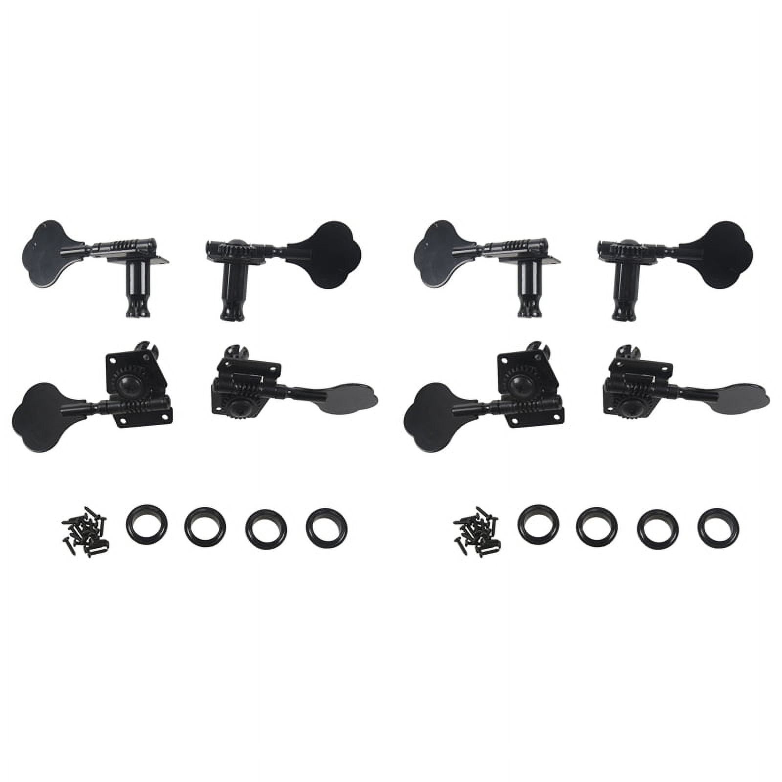 8Pcs Guitar Tuning Pegs Electric Bass Tuner Peg Guitar Open Gear Tuning Pegs Machine Heads for Jazz Black