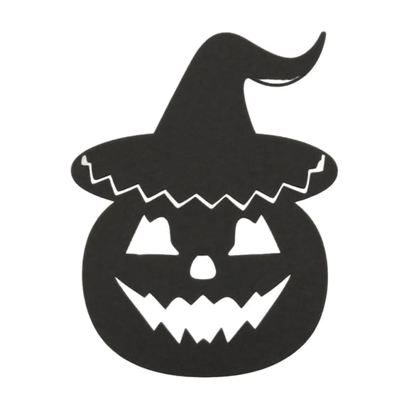 8Pcs Halloween Cupcake Toppers Glitter Black Pumpkin Cupcake Picks for Halloween Horror Movie Theme Birthday Party Cake Decorations Supplie