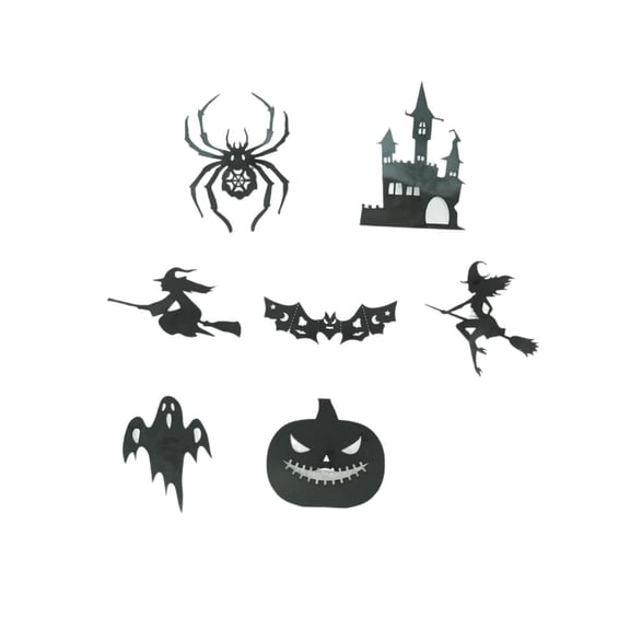 8Pcs Halloween LED Silhouette Wall Light Stickers, Spooky Cutout Wall Decor for Home Party, Stairway, Indoor Wall Halloween Vibe Decor