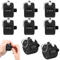 8Pcs Handheld Number Clicker Counter 4 Digit Portable Hand Mechanical Tally and Pitch Counter Resettable for School Fishing Golf Coaching