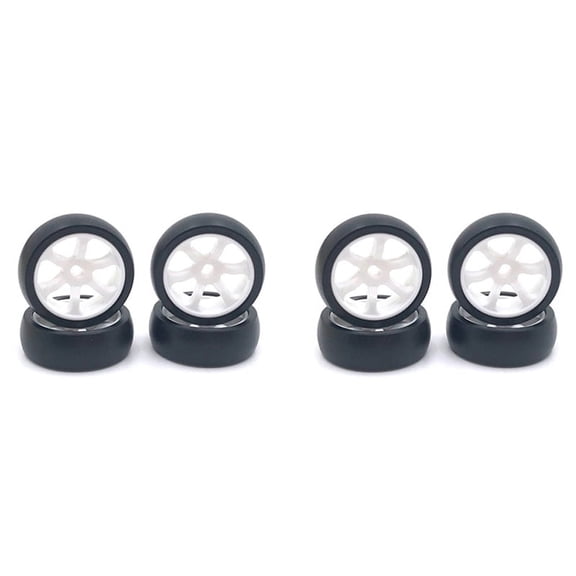 8Pcs Hard Plastic Drift Tire Tyre Wheel for 284131 K969 K989 P929 Mini-Z Mini-Q Mini-D 1/28 RC Car Upgrades Parts