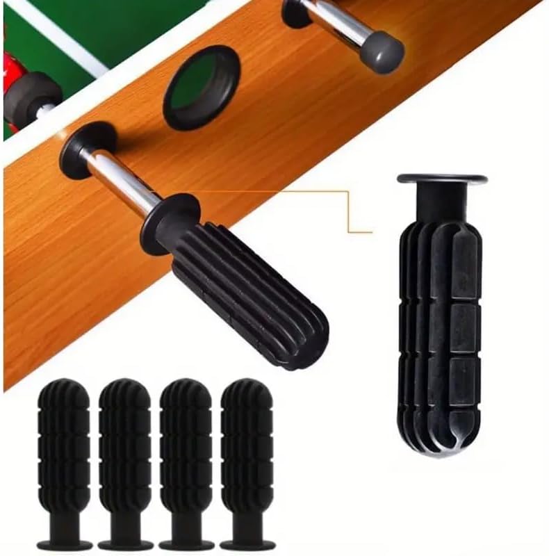 8Pcs Hard Rubber Ridged Handles for Standard Foosball Tables， Football Table Grip with Screws