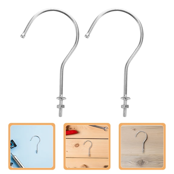 8Pcs Heavy Duty Iron Mannequin Hooks Plated Silver Versatile for Clothing Display Racks