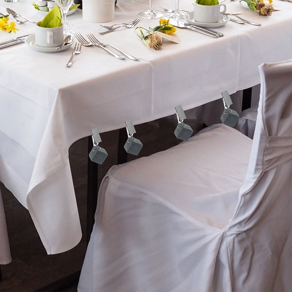 8Pcs Heavy Marble Table Cover Weights with Stylish Square Design for Picnic Use